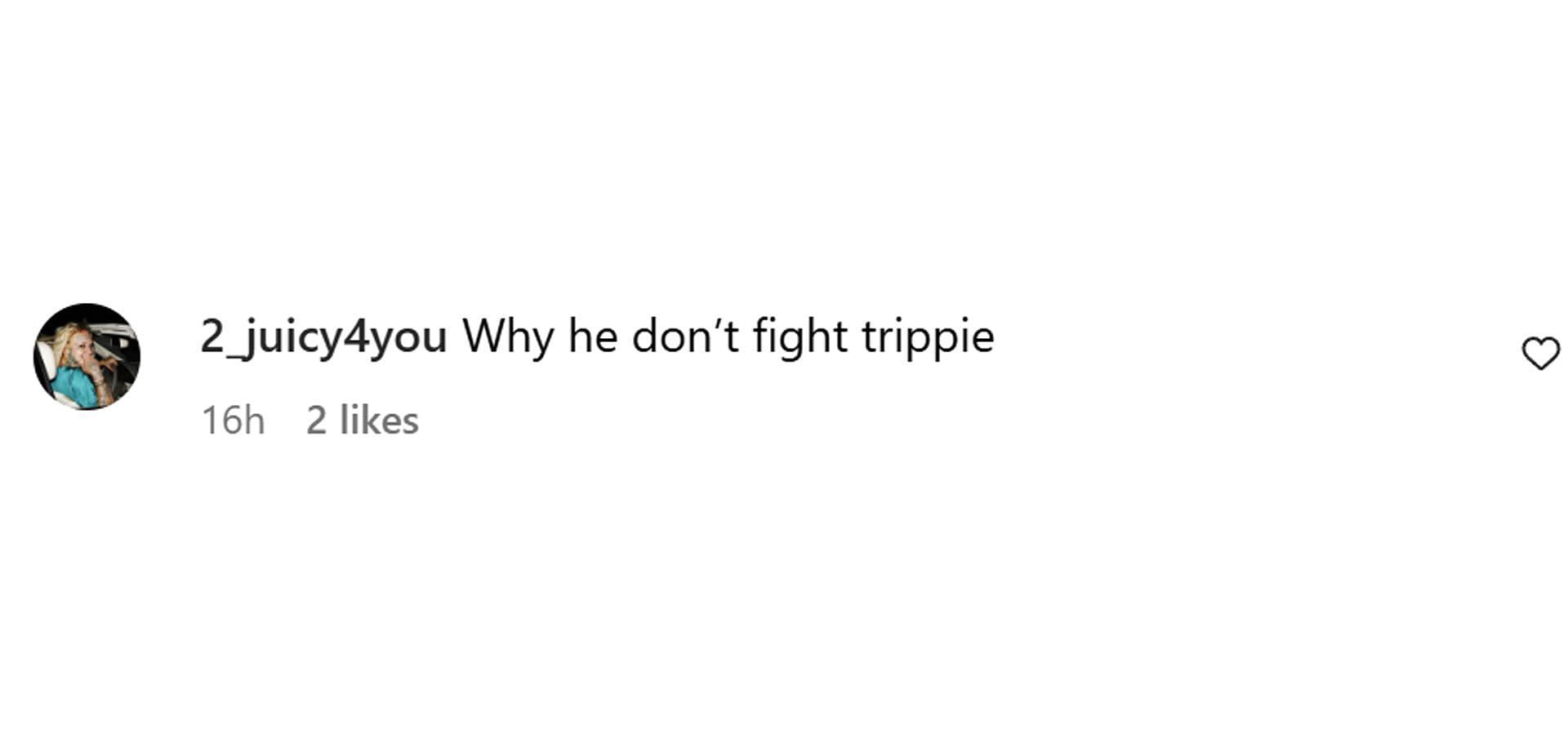 A comment reacting to the news (Image via Instagram/ @livebitez)